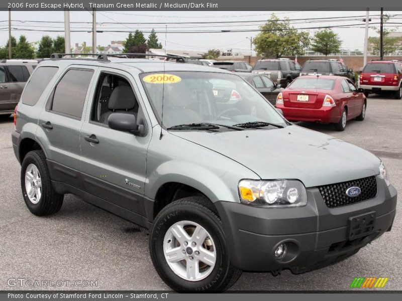 Titanium Green Metallic / Medium/Dark Flint 2006 Ford Escape Hybrid