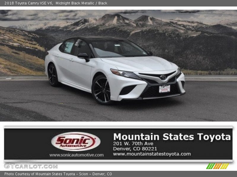 Midnight Black Metallic / Black 2018 Toyota Camry XSE V6