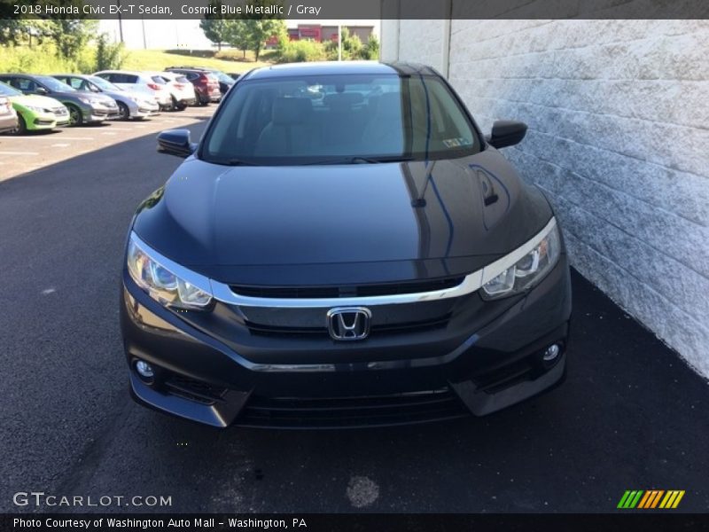 Cosmic Blue Metallic / Gray 2018 Honda Civic EX-T Sedan