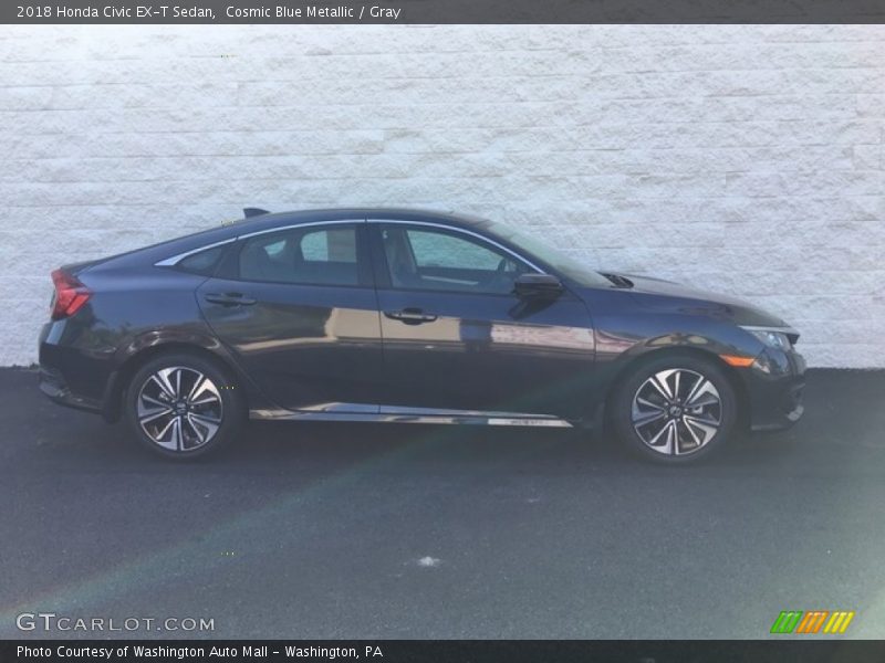 Cosmic Blue Metallic / Gray 2018 Honda Civic EX-T Sedan