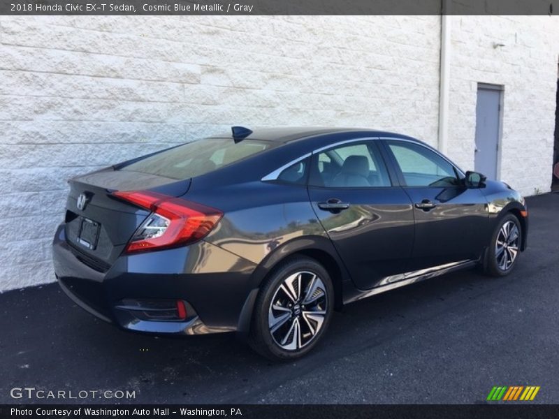 Cosmic Blue Metallic / Gray 2018 Honda Civic EX-T Sedan