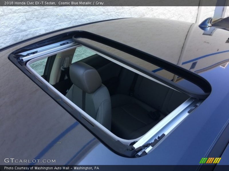 Cosmic Blue Metallic / Gray 2018 Honda Civic EX-T Sedan