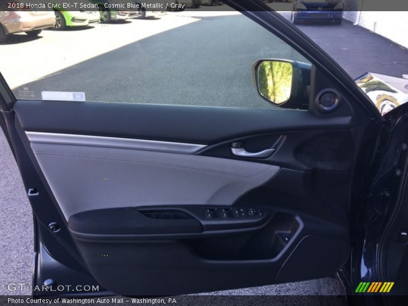 Cosmic Blue Metallic / Gray 2018 Honda Civic EX-T Sedan