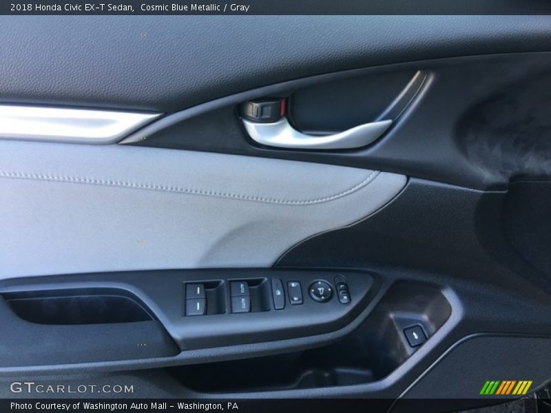 Cosmic Blue Metallic / Gray 2018 Honda Civic EX-T Sedan