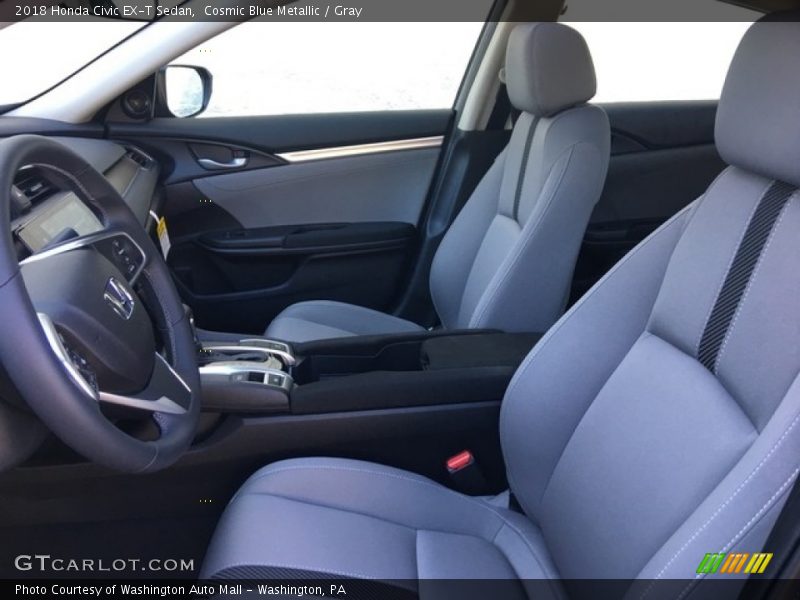 Cosmic Blue Metallic / Gray 2018 Honda Civic EX-T Sedan