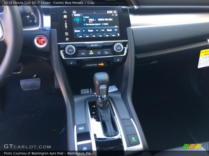 Cosmic Blue Metallic / Gray 2018 Honda Civic EX-T Sedan