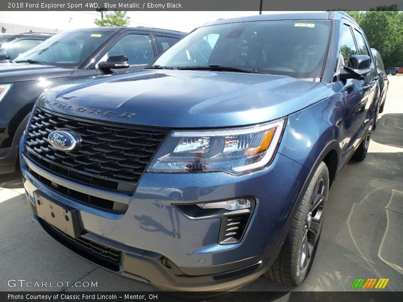 Blue Metallic / Ebony Black 2018 Ford Explorer Sport 4WD