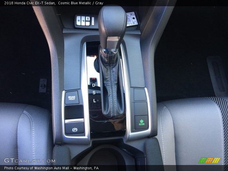 Cosmic Blue Metallic / Gray 2018 Honda Civic EX-T Sedan