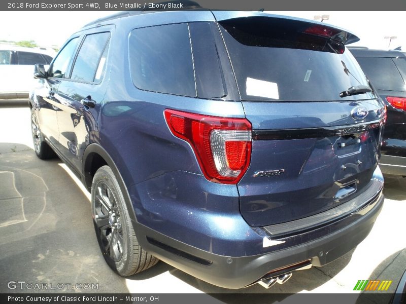 Blue Metallic / Ebony Black 2018 Ford Explorer Sport 4WD