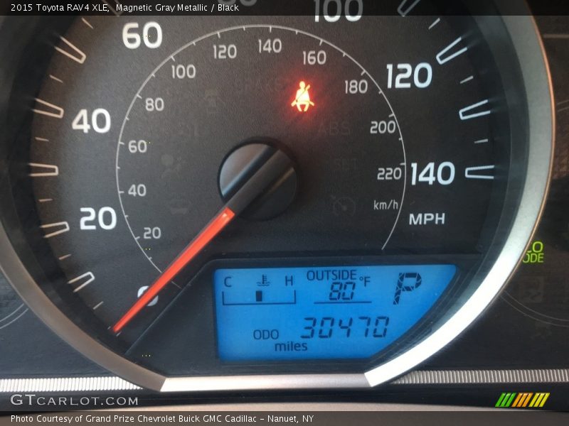 Magnetic Gray Metallic / Black 2015 Toyota RAV4 XLE