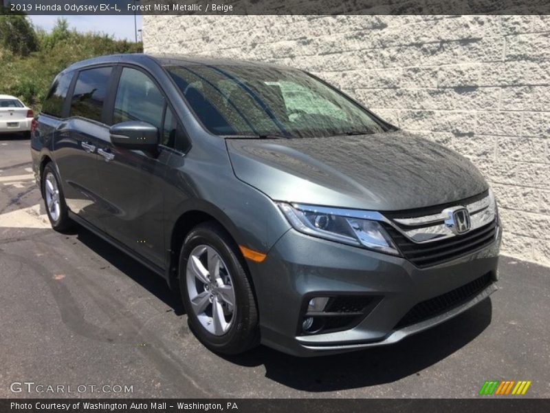 Forest Mist Metallic / Beige 2019 Honda Odyssey EX-L