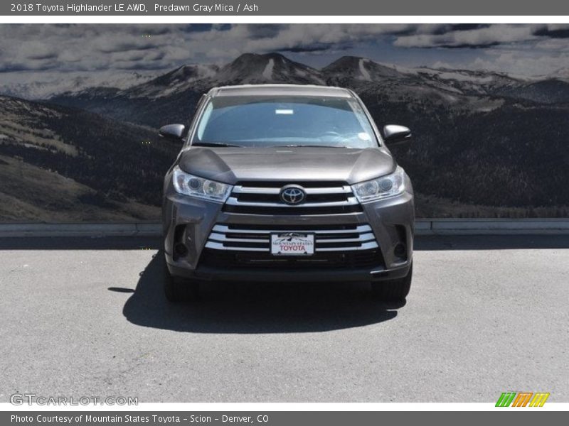 Predawn Gray Mica / Ash 2018 Toyota Highlander LE AWD