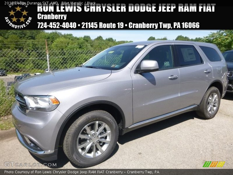 Billet Metallic / Black 2018 Dodge Durango SXT AWD