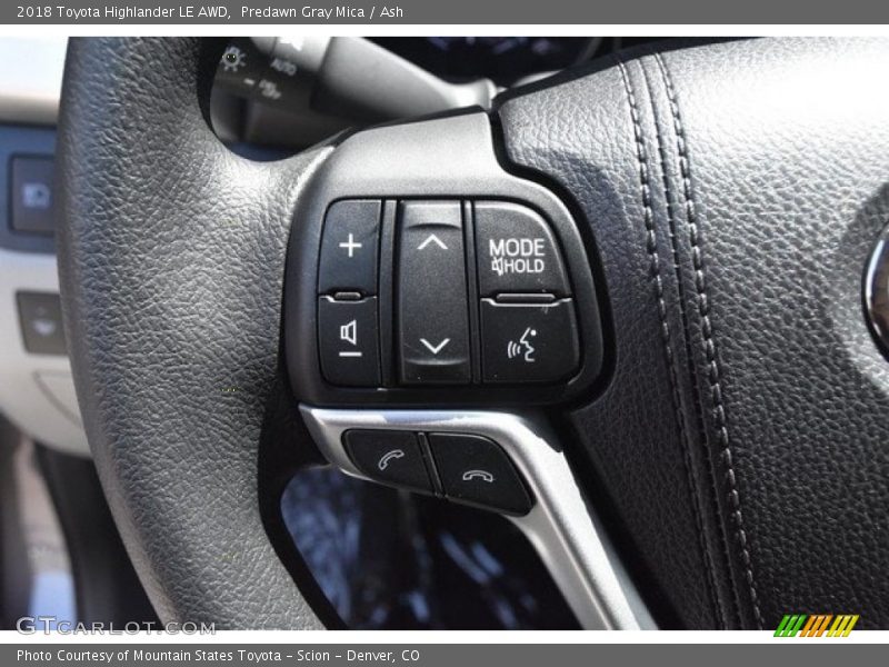 Predawn Gray Mica / Ash 2018 Toyota Highlander LE AWD