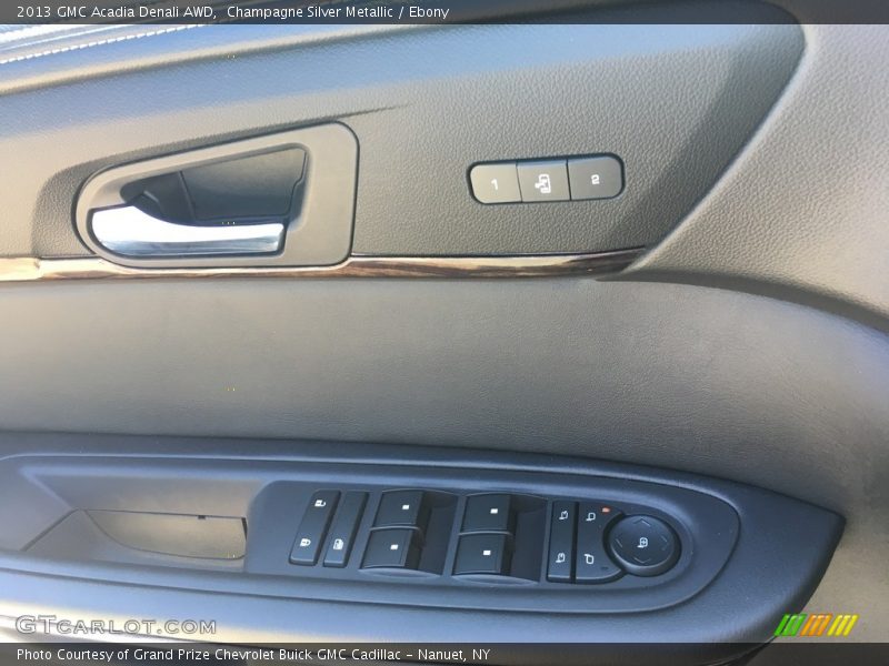 Champagne Silver Metallic / Ebony 2013 GMC Acadia Denali AWD