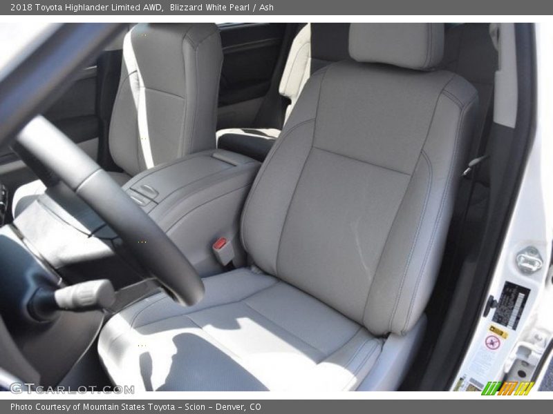 Blizzard White Pearl / Ash 2018 Toyota Highlander Limited AWD