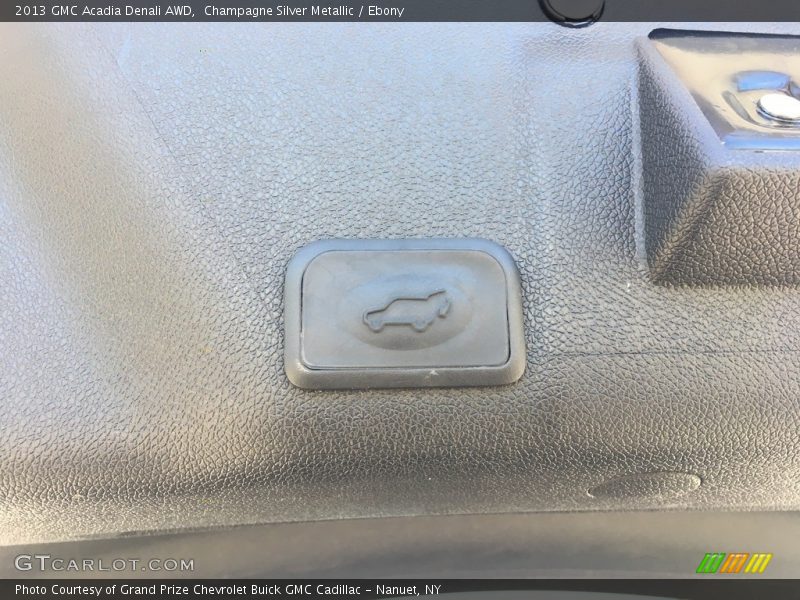 Champagne Silver Metallic / Ebony 2013 GMC Acadia Denali AWD