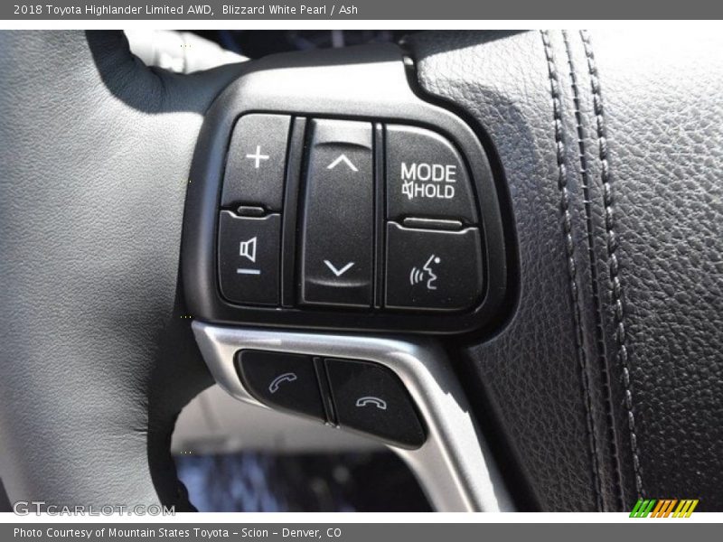 Blizzard White Pearl / Ash 2018 Toyota Highlander Limited AWD