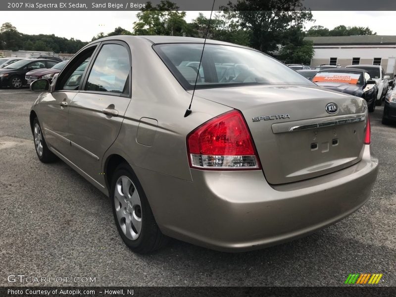 Sand Beige / Beige 2007 Kia Spectra EX Sedan