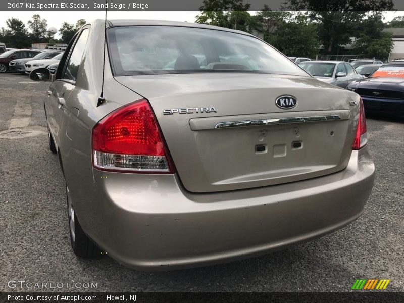 Sand Beige / Beige 2007 Kia Spectra EX Sedan
