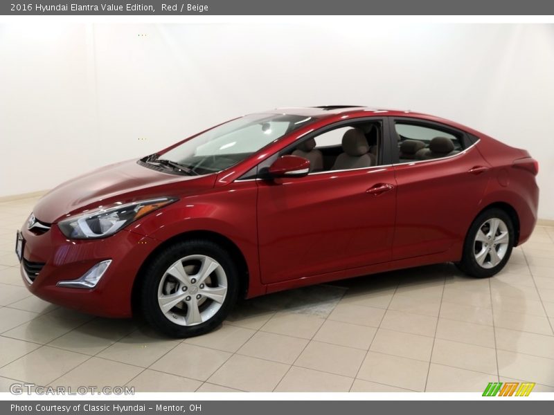 Red / Beige 2016 Hyundai Elantra Value Edition