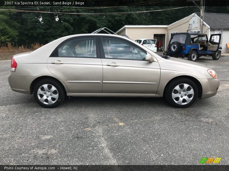 Sand Beige / Beige 2007 Kia Spectra EX Sedan