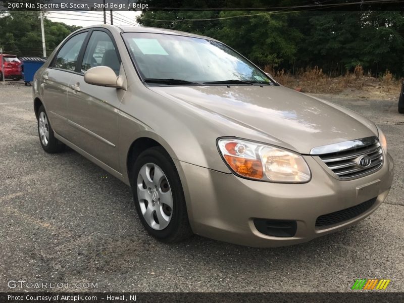 Sand Beige / Beige 2007 Kia Spectra EX Sedan