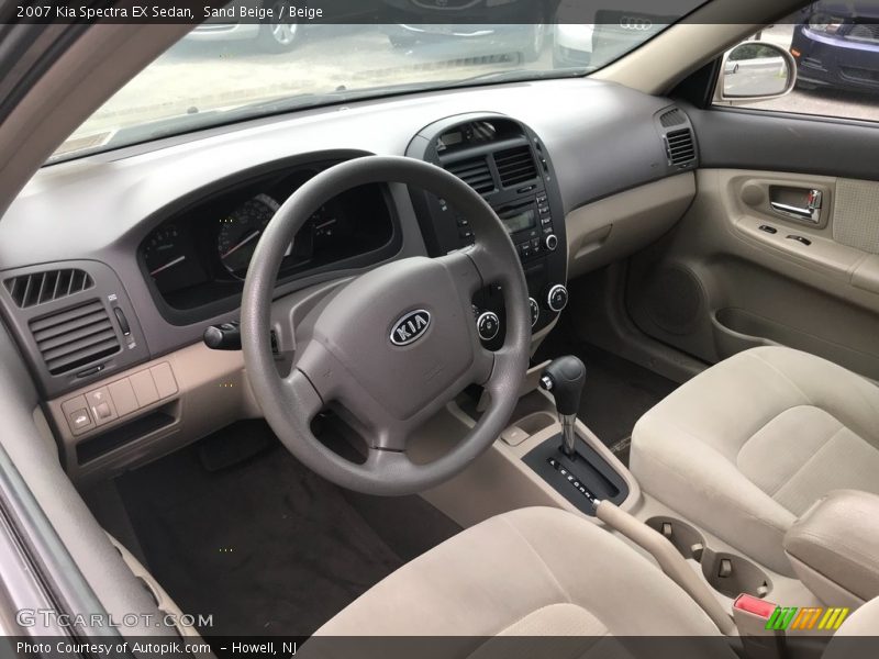 Sand Beige / Beige 2007 Kia Spectra EX Sedan