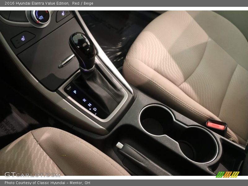 Red / Beige 2016 Hyundai Elantra Value Edition