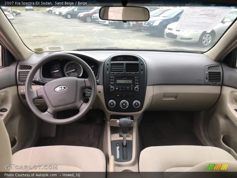 Sand Beige / Beige 2007 Kia Spectra EX Sedan