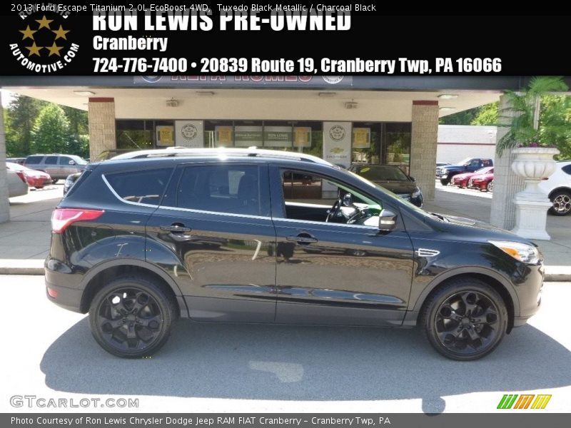 Tuxedo Black Metallic / Charcoal Black 2013 Ford Escape Titanium 2.0L EcoBoost 4WD