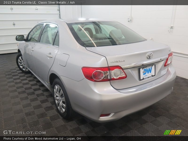 Classic Silver Metallic / Ash 2013 Toyota Corolla LE