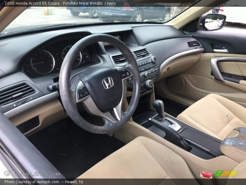 Polished Metal Metallic / Ivory 2008 Honda Accord EX Coupe