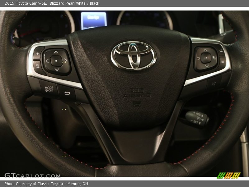 Blizzard Pearl White / Black 2015 Toyota Camry SE
