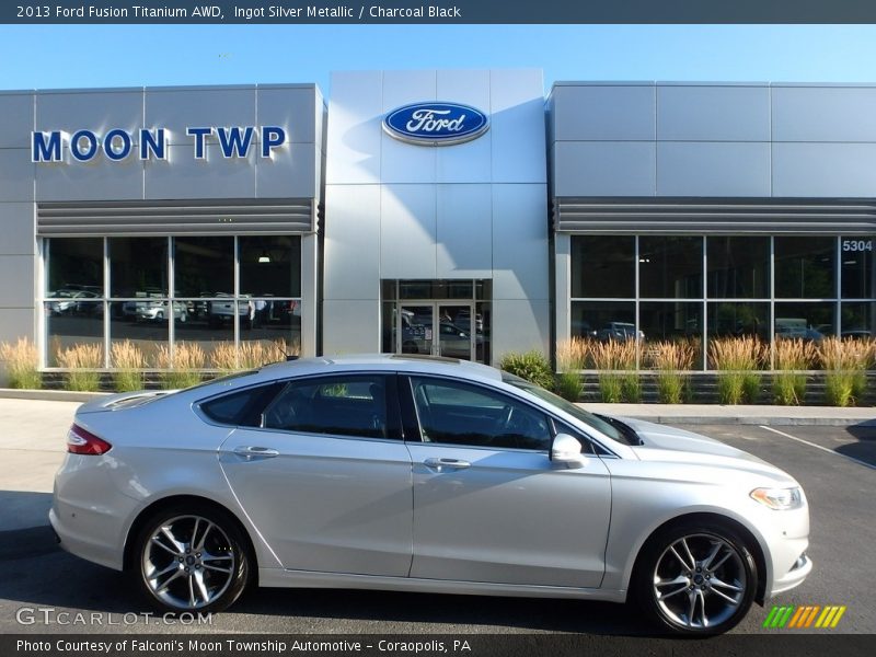 Ingot Silver Metallic / Charcoal Black 2013 Ford Fusion Titanium AWD