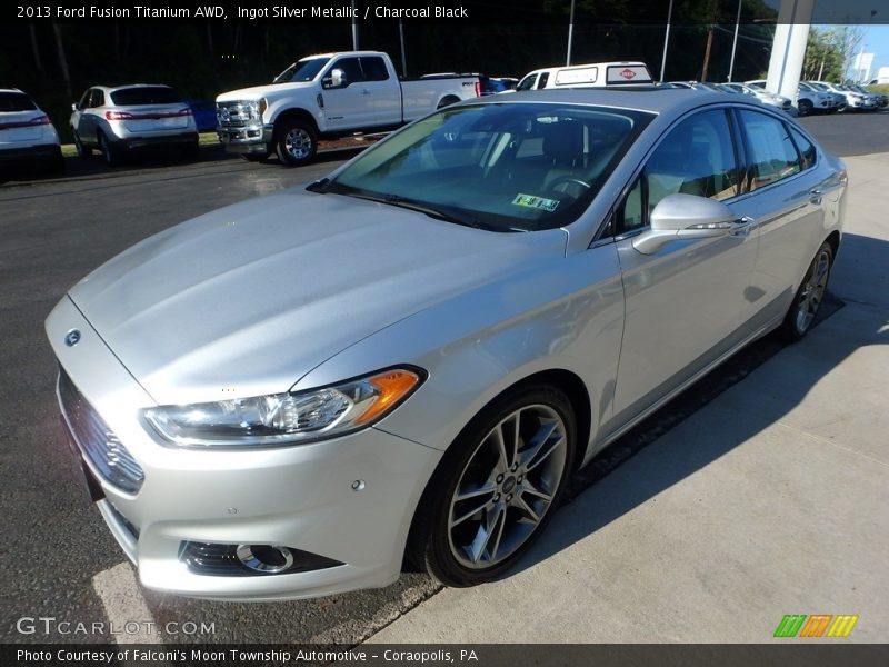 Ingot Silver Metallic / Charcoal Black 2013 Ford Fusion Titanium AWD
