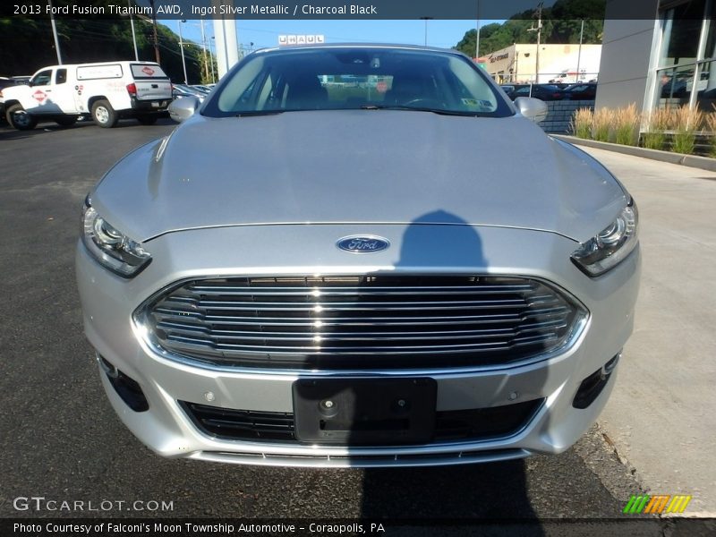 Ingot Silver Metallic / Charcoal Black 2013 Ford Fusion Titanium AWD