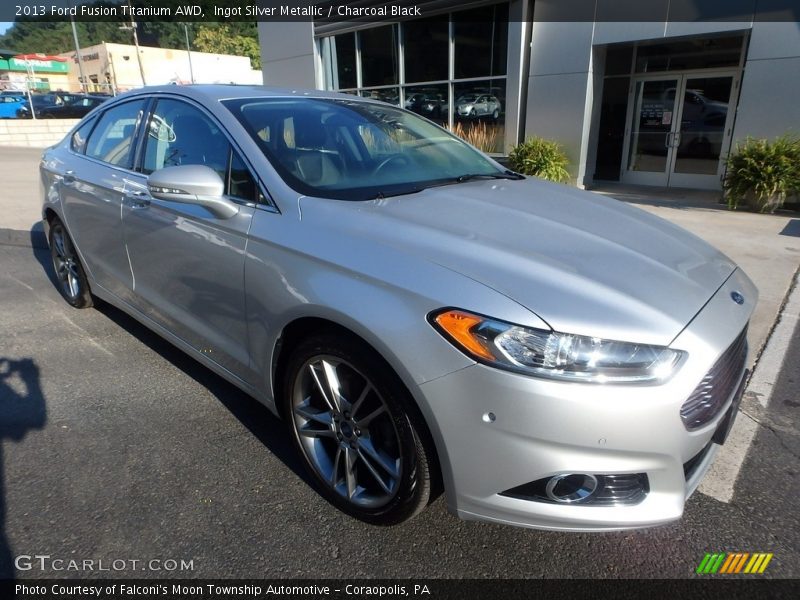 Ingot Silver Metallic / Charcoal Black 2013 Ford Fusion Titanium AWD