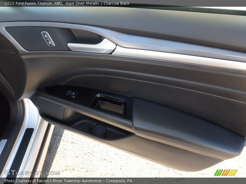 Ingot Silver Metallic / Charcoal Black 2013 Ford Fusion Titanium AWD