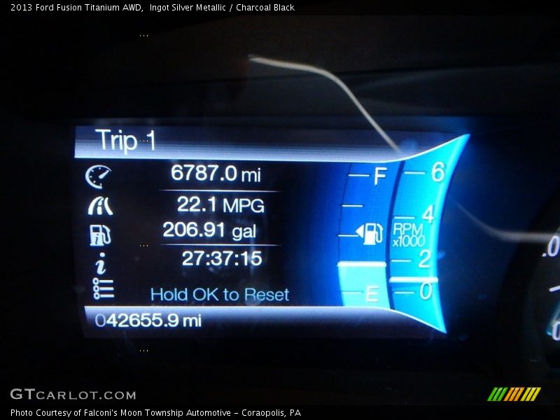 Ingot Silver Metallic / Charcoal Black 2013 Ford Fusion Titanium AWD