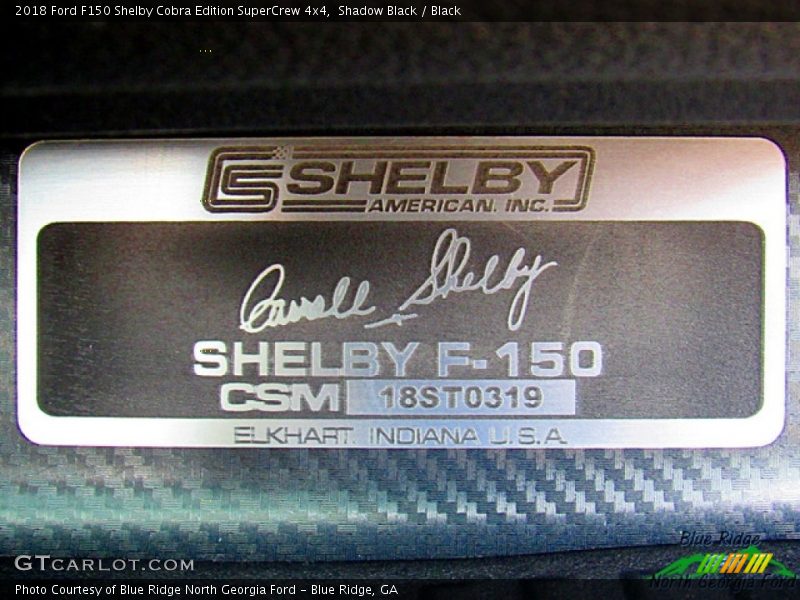 Shadow Black / Black 2018 Ford F150 Shelby Cobra Edition SuperCrew 4x4