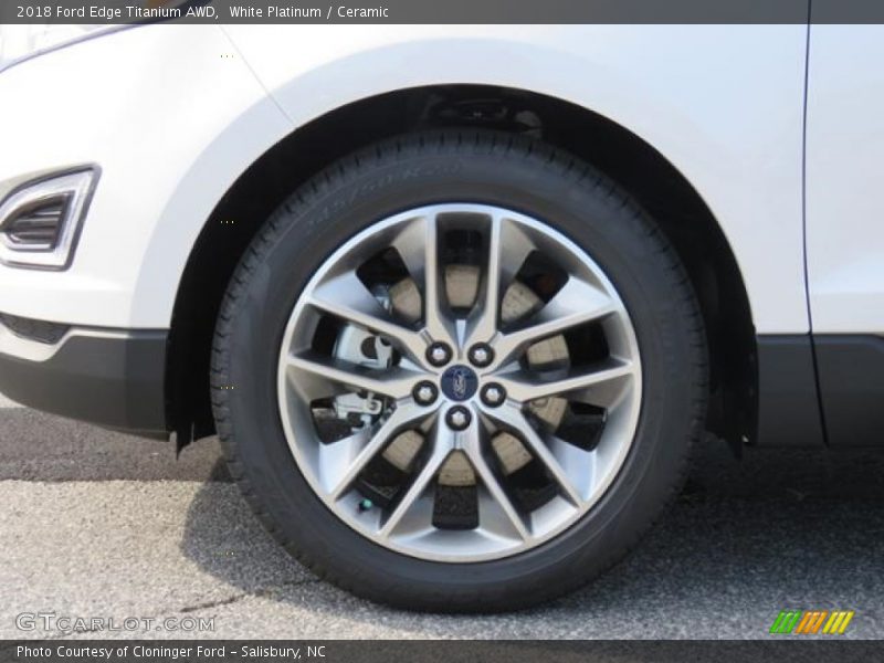 White Platinum / Ceramic 2018 Ford Edge Titanium AWD