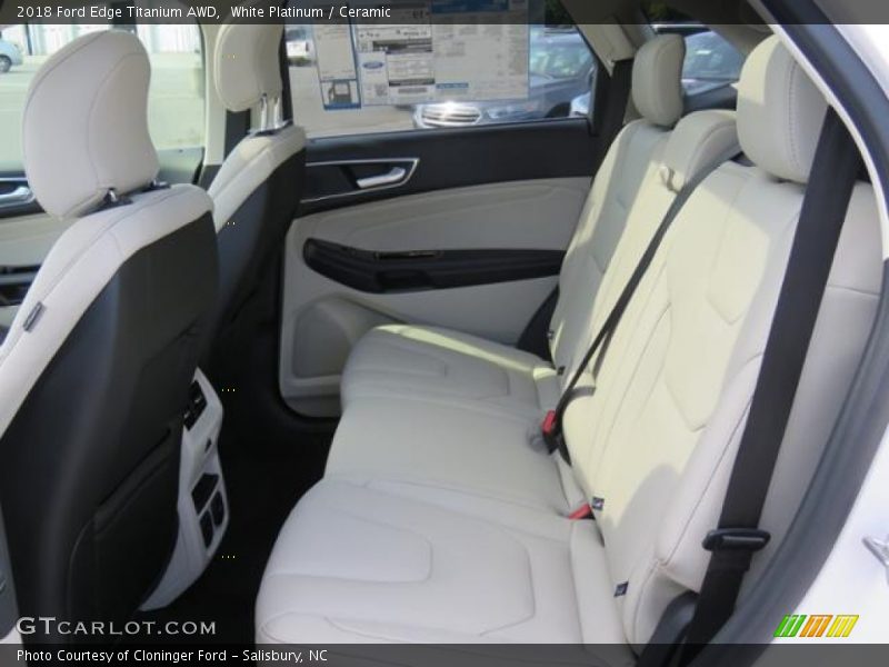 White Platinum / Ceramic 2018 Ford Edge Titanium AWD