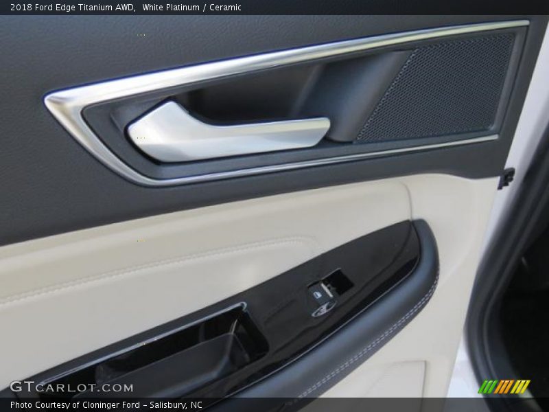 White Platinum / Ceramic 2018 Ford Edge Titanium AWD