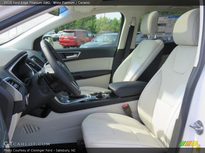 White Platinum / Ceramic 2018 Ford Edge Titanium AWD