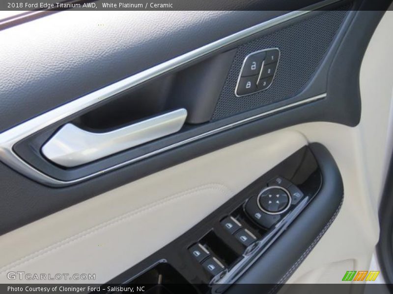 White Platinum / Ceramic 2018 Ford Edge Titanium AWD