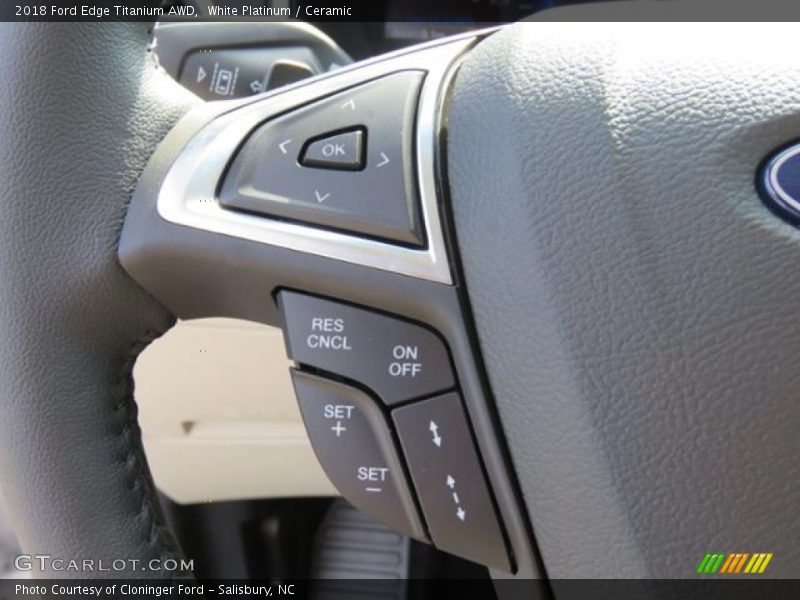 White Platinum / Ceramic 2018 Ford Edge Titanium AWD