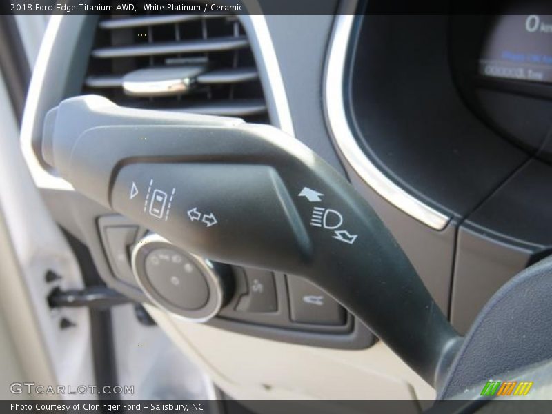 White Platinum / Ceramic 2018 Ford Edge Titanium AWD