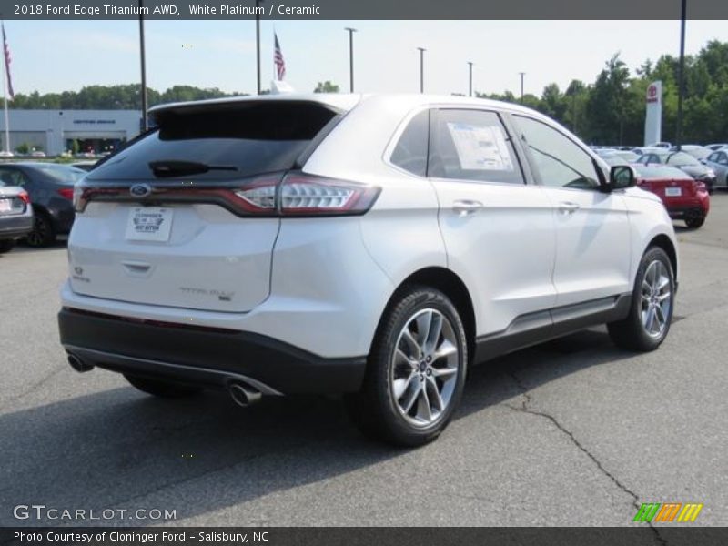 White Platinum / Ceramic 2018 Ford Edge Titanium AWD