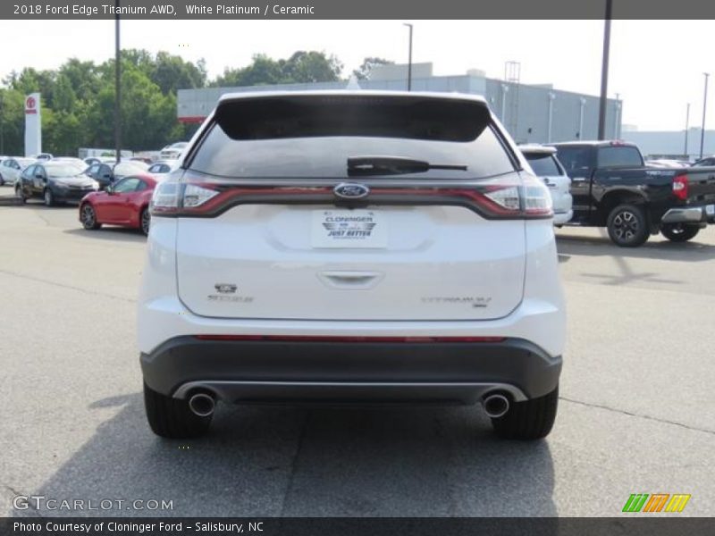 White Platinum / Ceramic 2018 Ford Edge Titanium AWD